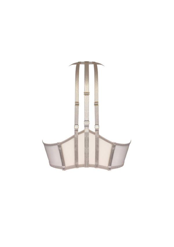 Art Deco Mesh Wrap Bra